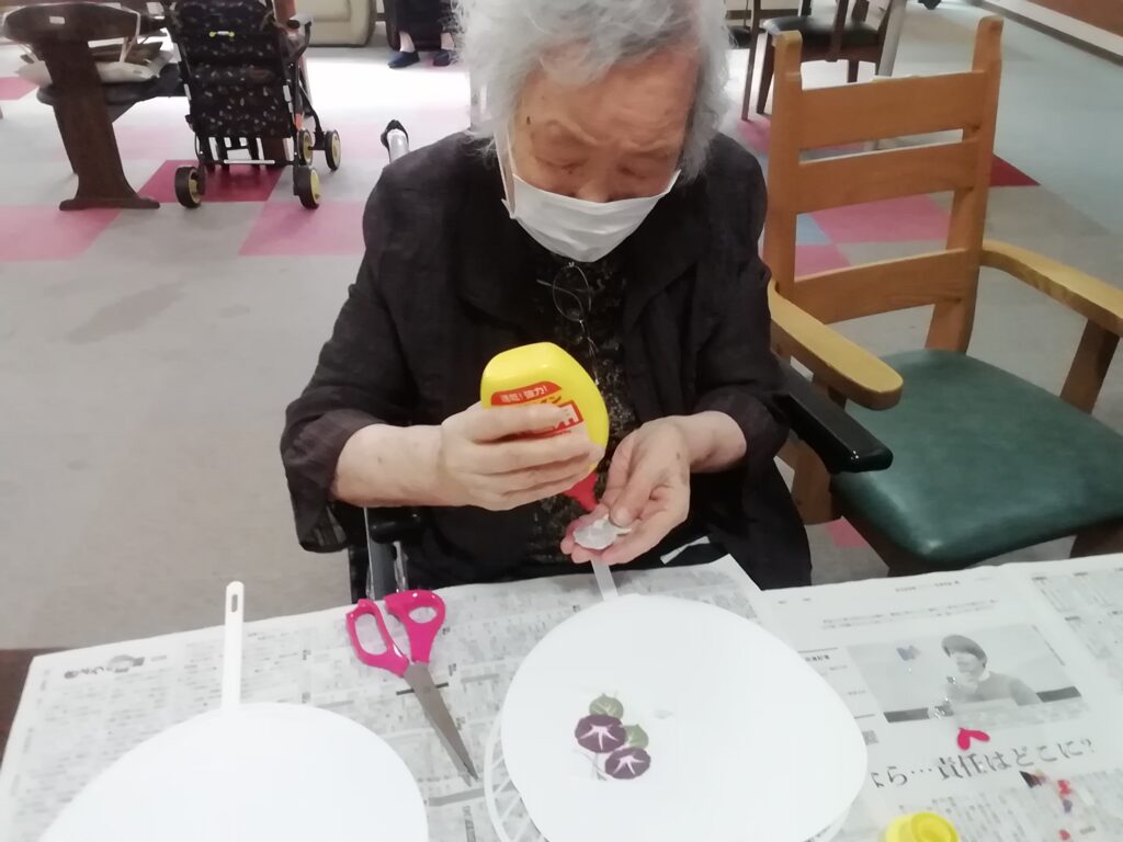 入居者作品展 作品展 うちわ うちわ作り カルム大宰府 大宰府 202508-4