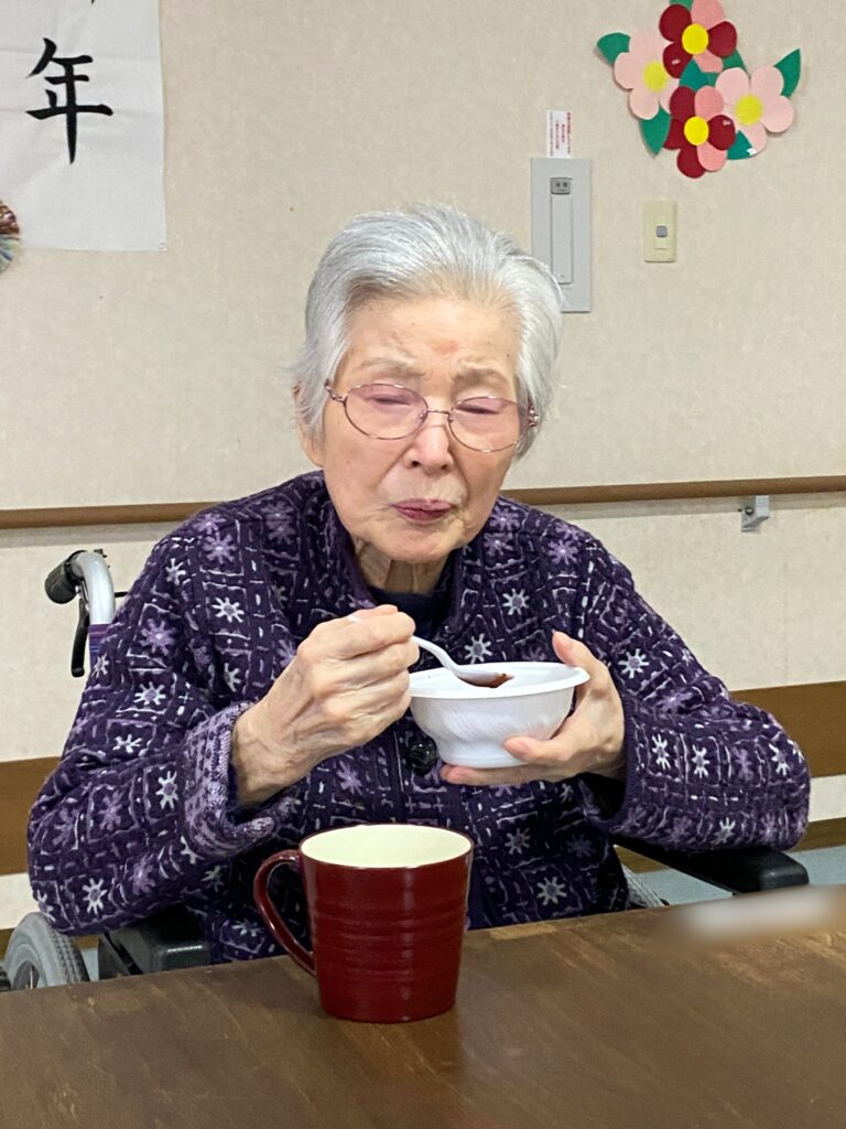 介護施設でぜんざい　福岡　老人ホーム　介護施設　カルム太宰府　202601-7