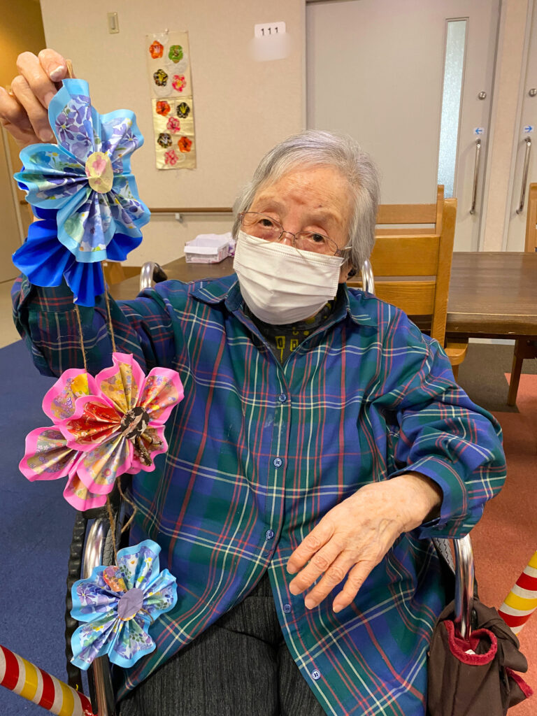 介護施設のひな祭り　つるし飾り　福岡　太宰府　カルム太宰府　老人ホーム　202602-9