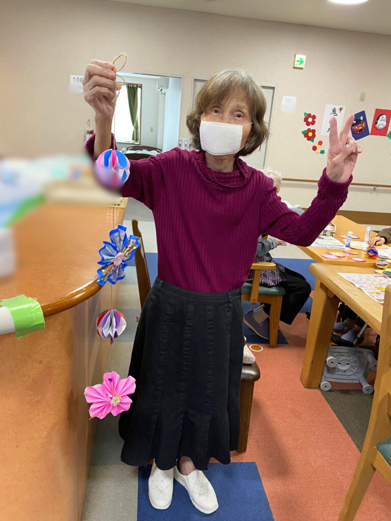 介護施設のひな祭り　つるし飾り　福岡　太宰府　カルム太宰府　老人ホーム　202602-8