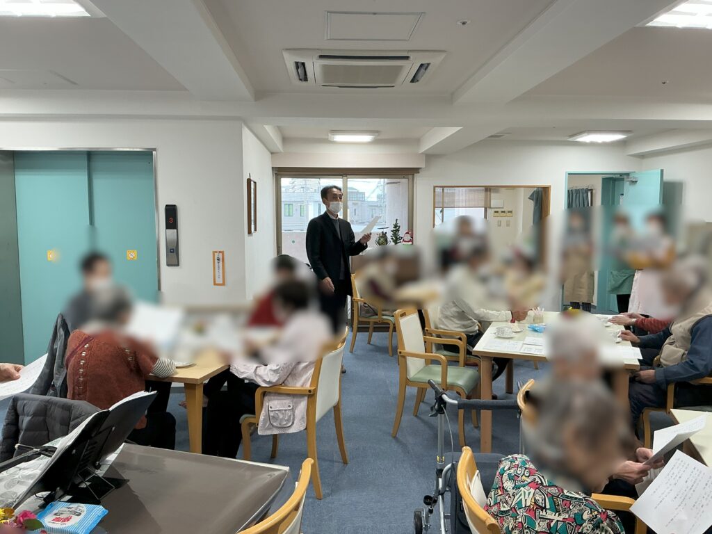 介護施設で地域ボランティアのお茶会　大阪　老人ホーム　カルム泉佐野　202601-1