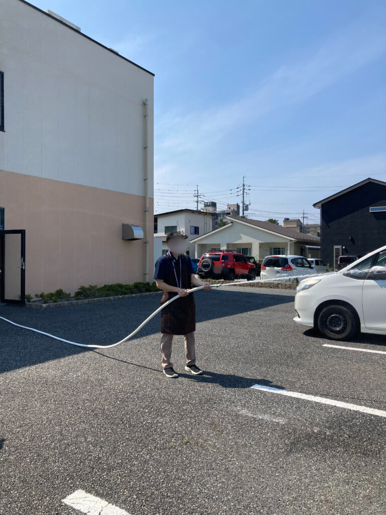 火災想定　避難訓練　通報　避難誘導　初期消火　消火栓ホース　カルム皆生　米子市　202507-8