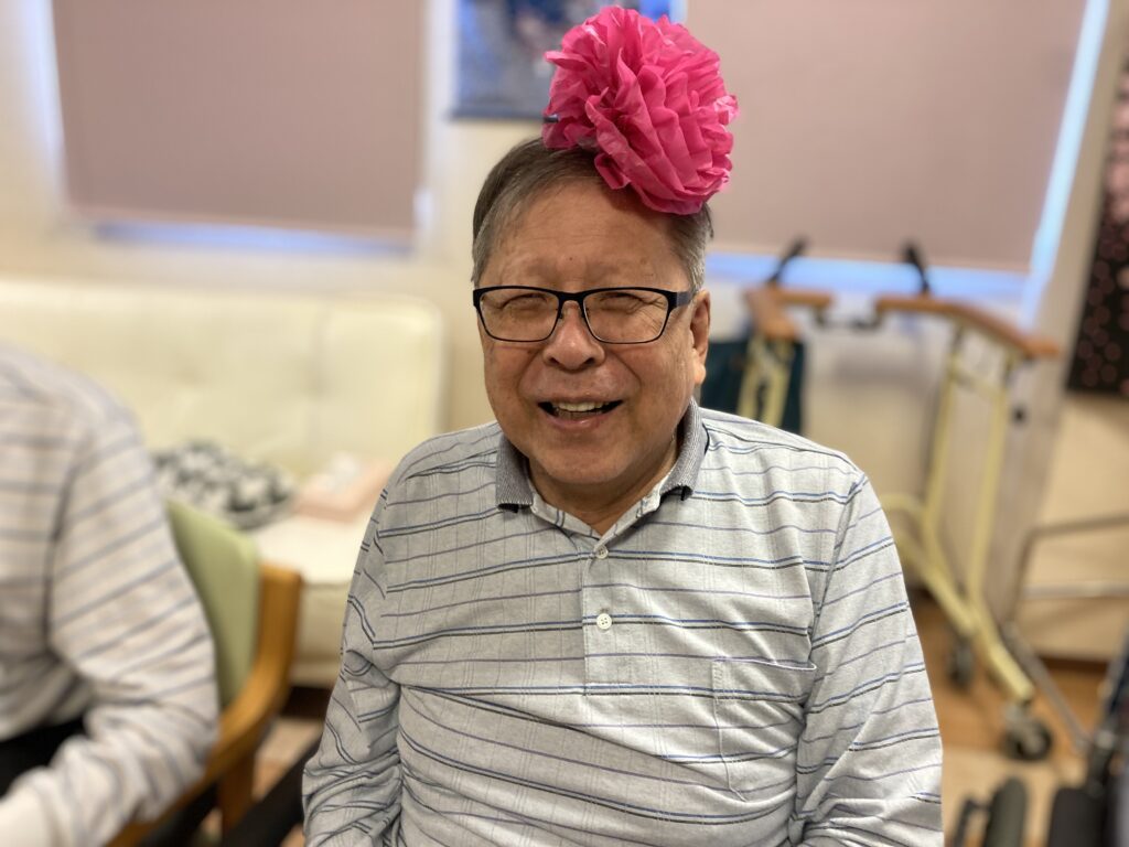 誕生会 お誕生日会 介護施設 レクリエーション レク 花くじゲーム 老人施設 高齢者施設 介護付き有料老人ホーム カルム皆生 米子市 202507-5