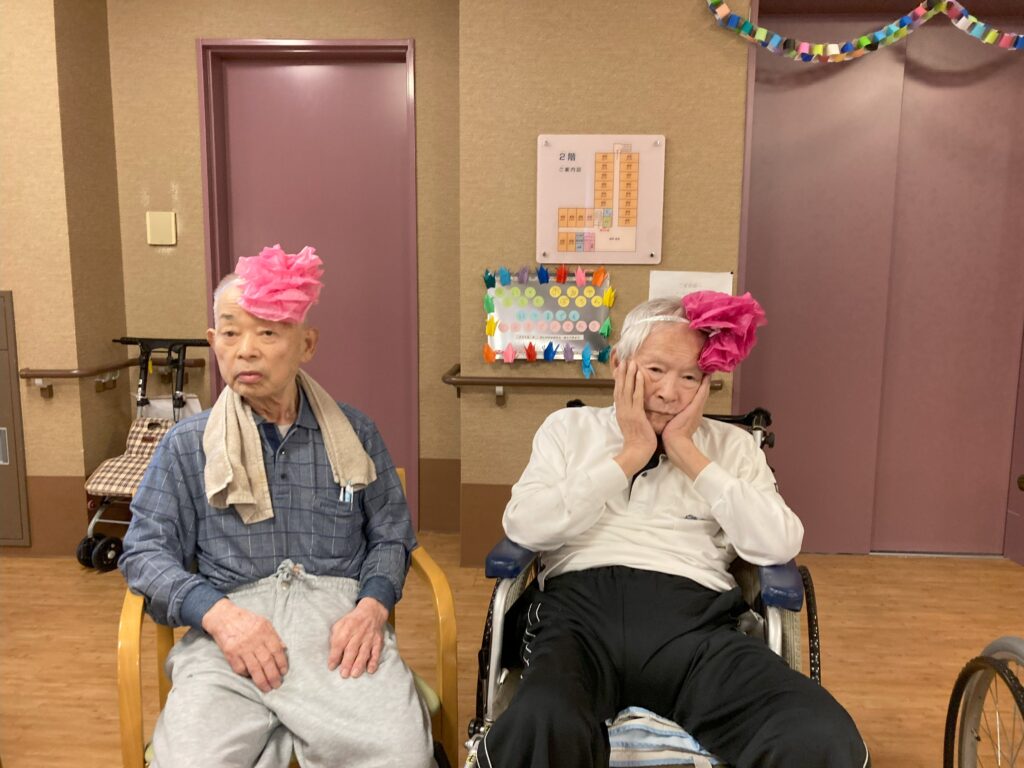 誕生会 お誕生日会 介護施設 レクリエーション レク 花くじゲーム 老人施設 高齢者施設 介護付き有料老人ホーム カルム皆生 米子市 202507-7