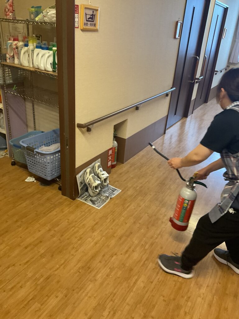 夜間火災　避難訓練　米子　老人ホーム　カルム皆生　202512-3