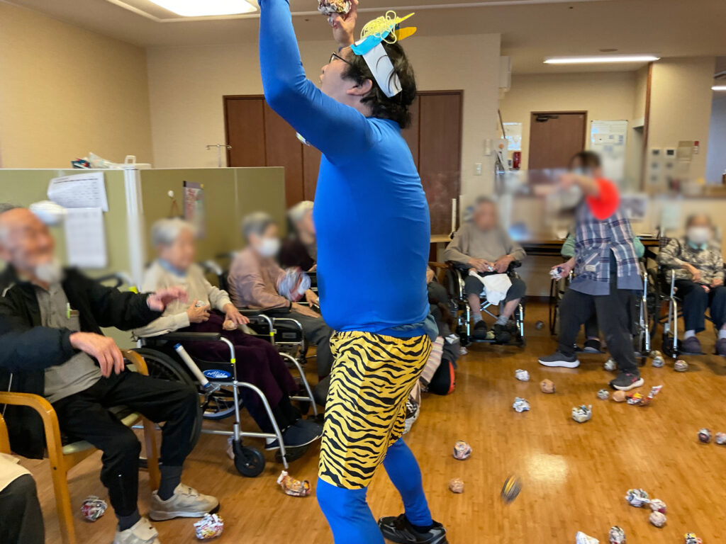 老人ホームの節分　介護施設　米子　カルム皆生　202602-5