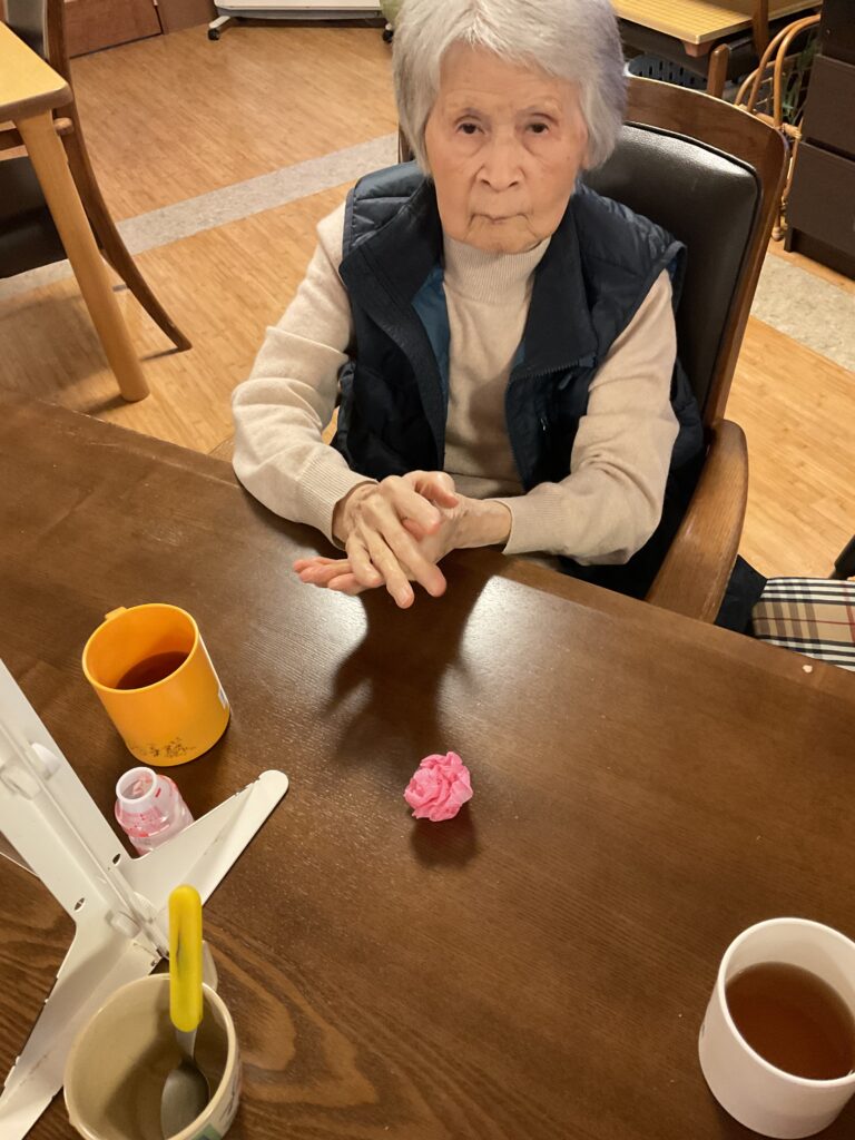 介護施設の節分製作　作業レク　米子　老人ホーム　カルム皆生　202602-2