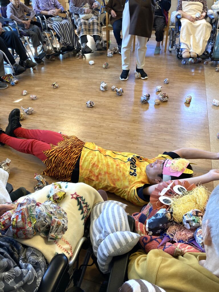 老人ホームの節分　介護施設　米子　カルム皆生　202602-6