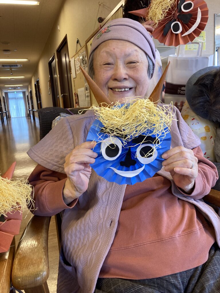 老人ホームの節分　介護施設　米子　カルム皆生　202602-9