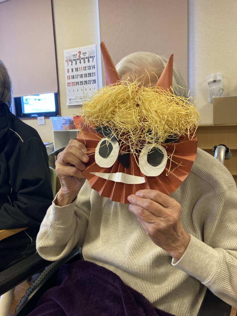 老人ホームの節分　介護施設　米子　カルム皆生　202602-11