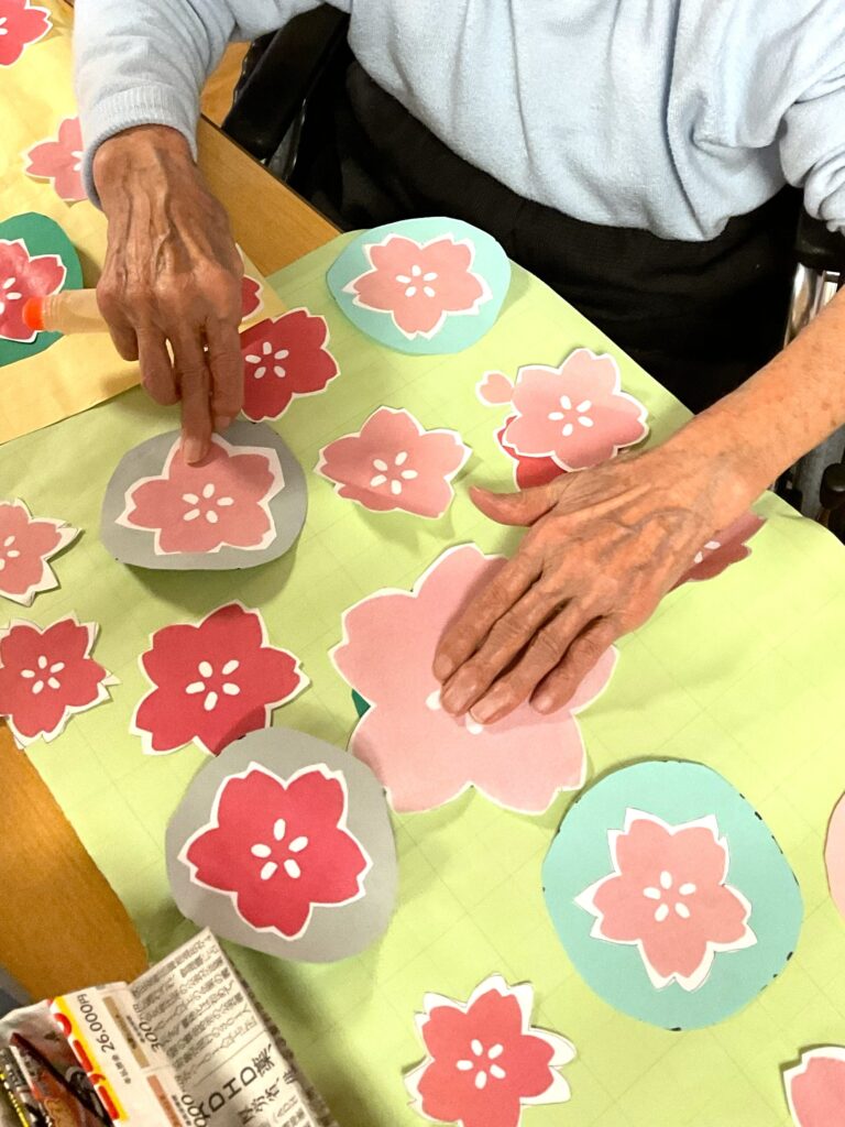 花粉症でも大丈夫 室内お花見 老人ホーム 介護施設 鳥取 米子 カルム皆生 202603-1