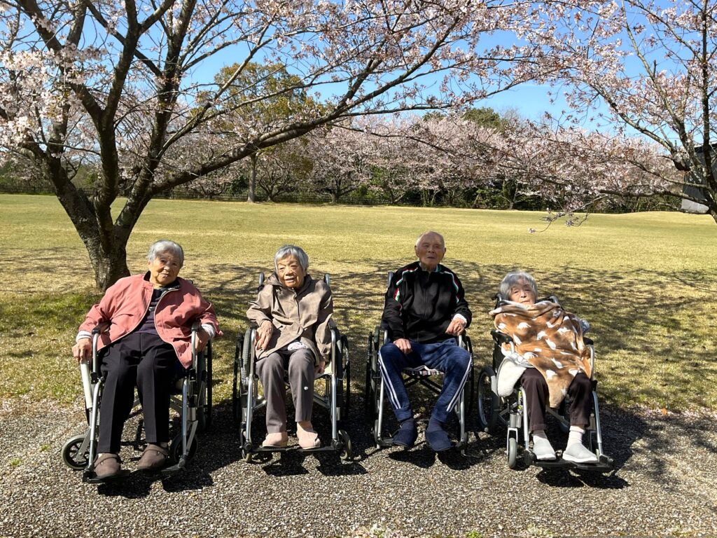 大山町のむきばんだ史跡公園　お花見　介護施設　老人ホーム　米子　カルム皆生　202604-1