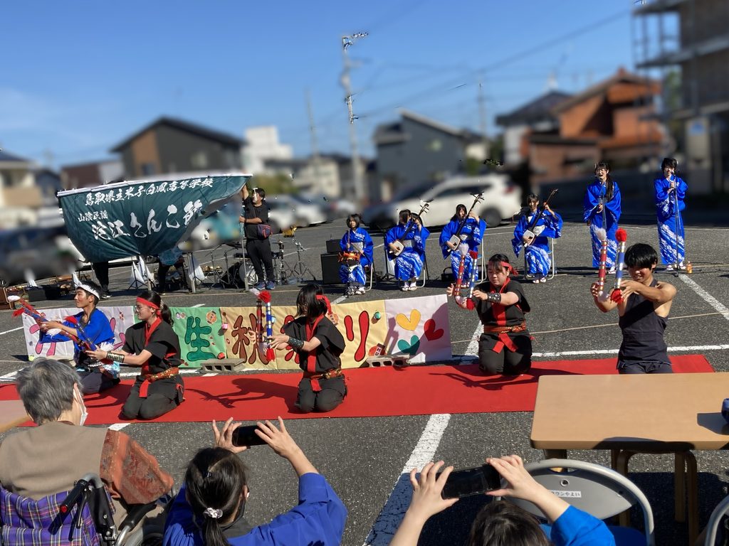 介護施設で秋祭り　淀江さんこ節　鳥取　米子　皆生　老人ホーム　カルム皆生　202610-3