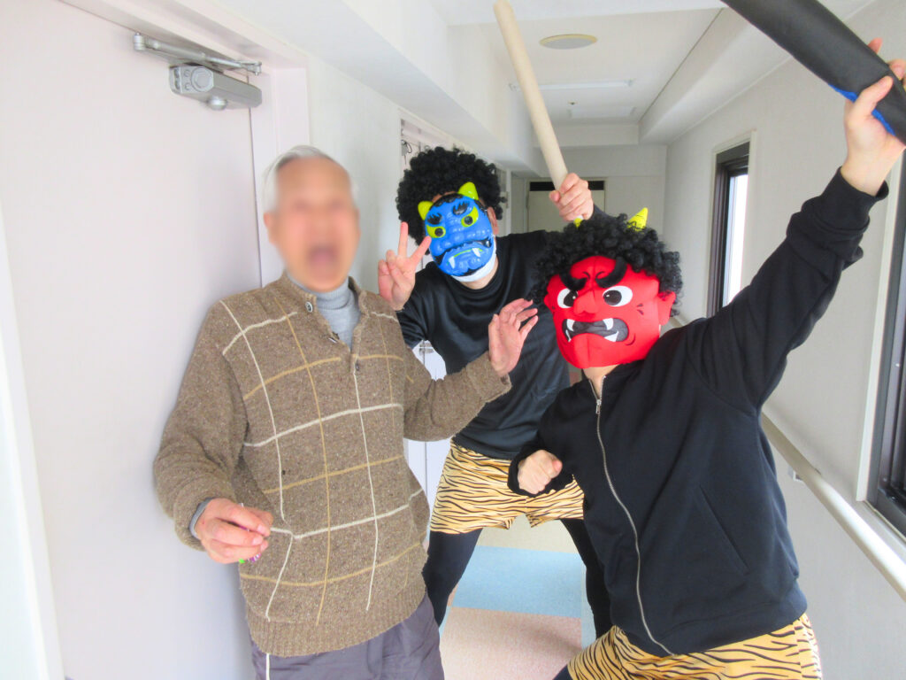 老人ホームの節分行事 大阪 介護施設 カルム桃山台 202602-2