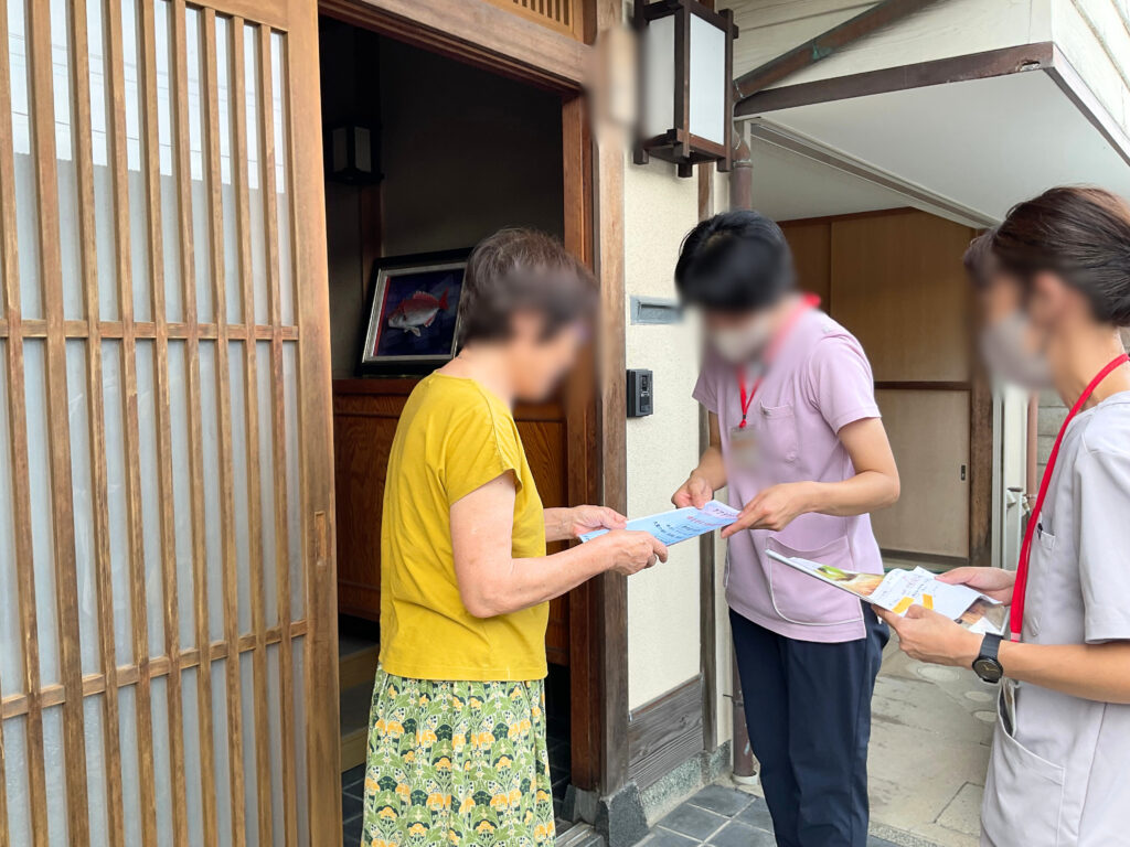 地域密着　チラシ配布　PR活動　地域交流　介護施設　老人ホーム　グループホーム　小規模多機能型居宅介護　カルム米子　鳥取　米子市　202508-8