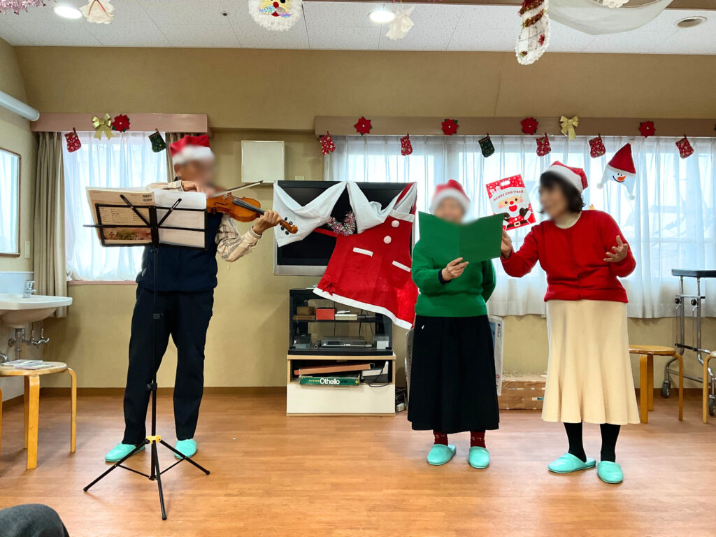 米子　介護施設　クリスマス会　カルム米子　202512-1